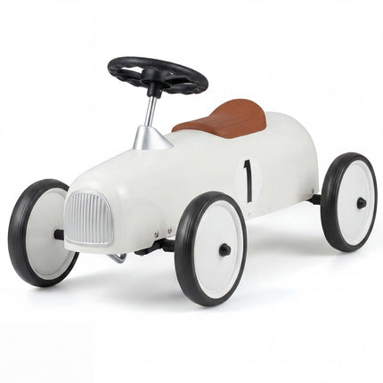 Vintage Burgundy Ride-On Car for Toddlers 18 Months+