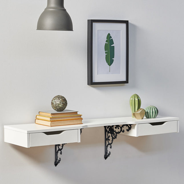 Vintage Gusseisen Regalhalterungen, 4er-Set, 90°-Winkel