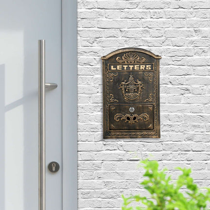 Vintage Letterbox with Lock – Nostalgic Post Box