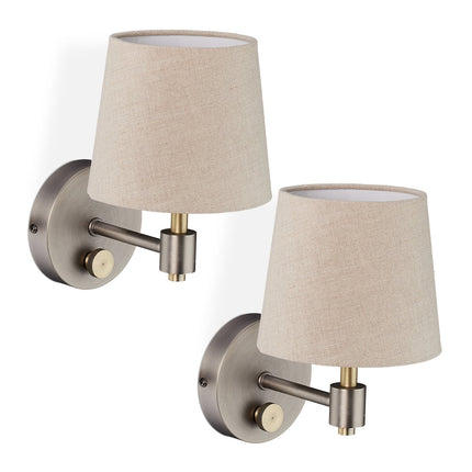Vintage nástěnné lampy, 2 ks, stmívatelné, nastavitelný jas