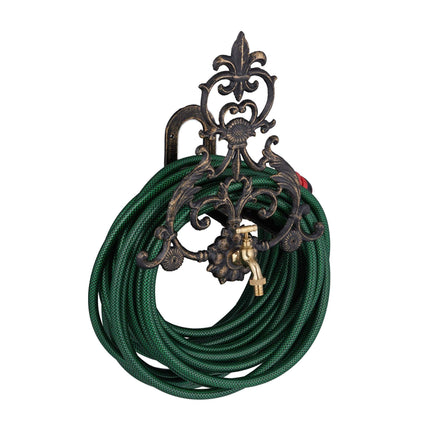 Vintage hose holder with faucet