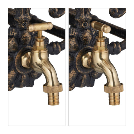 Vintage hose holder with faucet