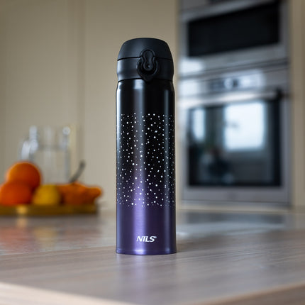 Fialový termohrnek, izolovaný, nepropustný, 11 oz