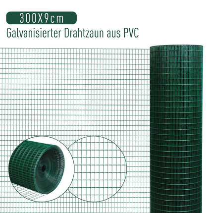 Flexibilní ochranná PVC síť tmavě zelená, 0.9x30M
