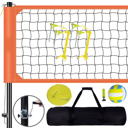 Volleyball Net Set, Portable, Adjustable Height, Aluminum Poles