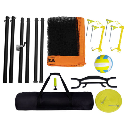 Volleyball Net Set, Portable, Adjustable Height, Aluminum Poles