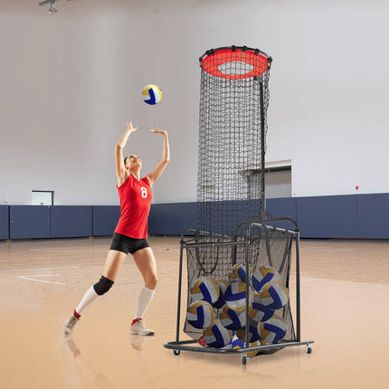 Volleyball Setter Training Net, Adjustable Height, Wheels