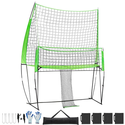 Volleyball Training Net 8x11ft, Adjustable Height, Ball Return