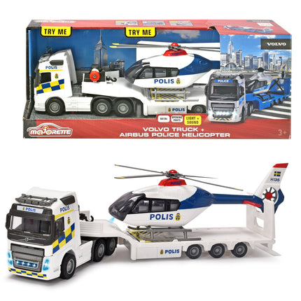 Volvo FH-16 švédský policejní kamion + vrtulník