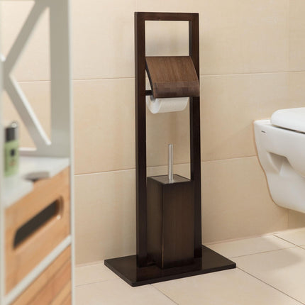 WC stojan bambus tmavě hnědá