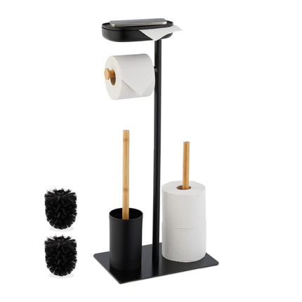 Toiletstoel met plankje van bamboe en ijzer