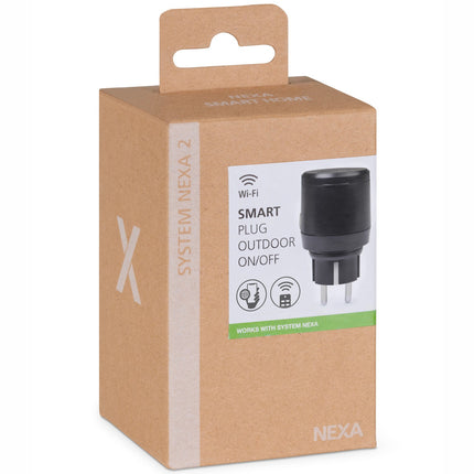 WPO-01 chytrá venkovní zásuvka IP44 zap/vyp 3500W systém Nexa 2 WiFi/433