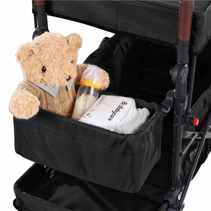 Wagon Stroller for 2 Kids – Push-Pull, Foldable, Canopy