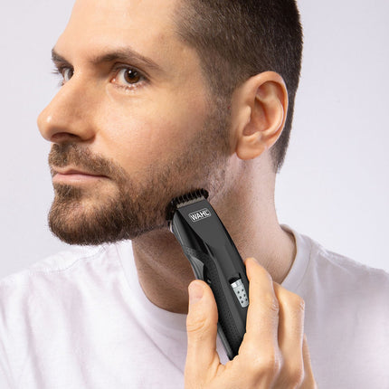 Wahl Beard & Moustache Trimmer, High-Carbon Steel Blades, Battery Operated