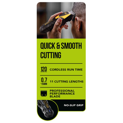Wahl Extreme Grip Cordless Hair Clipper with Taper Lever, Up to 120 Min