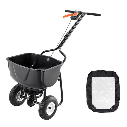Walk-Behind Broadcast Spreader, 60 lb, 8 in Tires