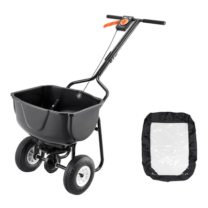 Walk-Behind Broadcast Spreader, 60 lb, 8 in Tires