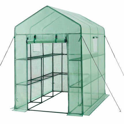 Walk-In Greenhouse 137x206x196 cm, 14 Shelves, Windows