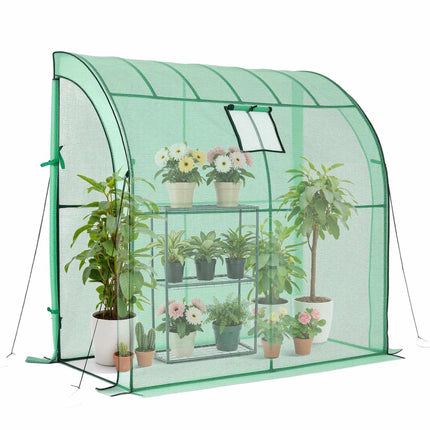 Walk-In Greenhouse 198 x 100 x 200 cm, PE Cover, 3-Tier Shelf