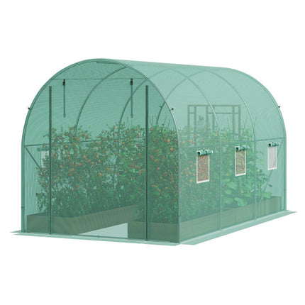 Walk-In Tunnel Greenhouse 11.3x6.4x6.3 ft, 6 Windows