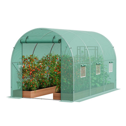 Walk-In Tunnel Greenhouse 9.6x6.4x6.2 ft, 6 Windows