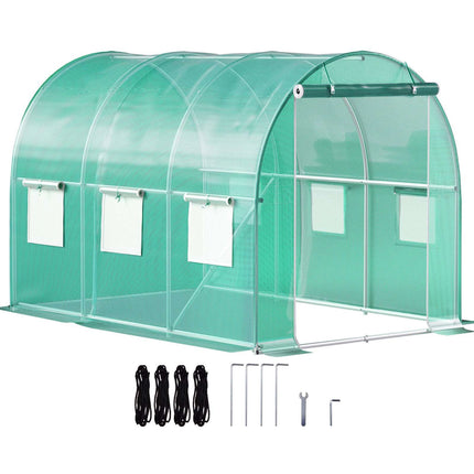 Walk-In Tunnel Greenhouse 9.8x6.6x6.6 Ft, 6 Windows
