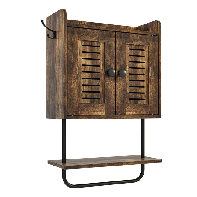 Wandschrank mit Handtuchhalter und Haken