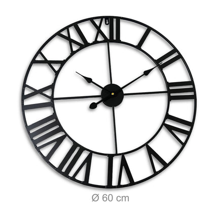 Wanduhr, römische Ziffern, 60 cm Durchmesser