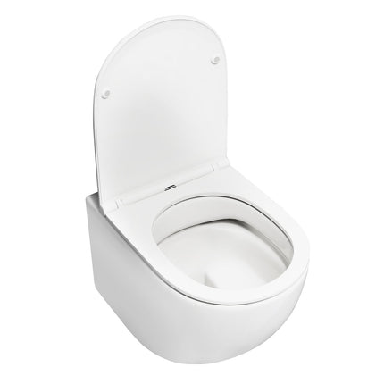 Závěsné WC, dvojité splachování, sedátko se softclose, bílá