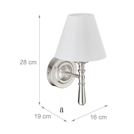 Nástěnné lampy, 2 ks, látková stínidla, do interiéru