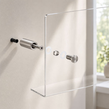Wall Magazine Holders, Set of 3 – Acrylic, Metal, M Size