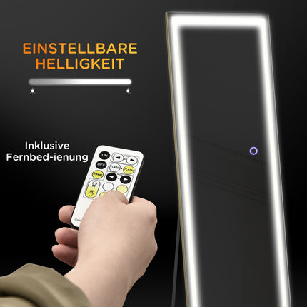 LED nástěnné zrcadlo a celopostavové zrcadlo s hliníkovým rámem
