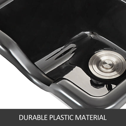 Wall-Mount ABS Shampoo Bowl Sink, Black, 19 in
