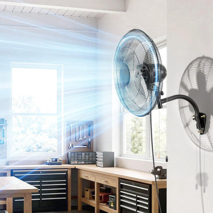 Wall Mount Fan 500mm, Oscillating, 3-Speed, 2550 CFM