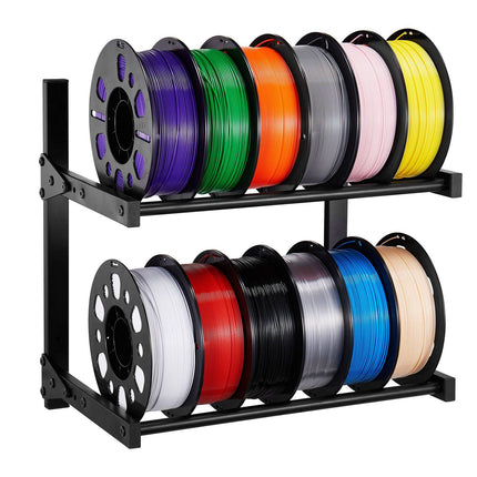 Wall-Mount Filament Storage Rack, 2-Tier Holds 12 Spools
