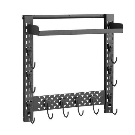 Wall-Mount Gun Rack with Tray, Holds 3 Rifles Shotguns