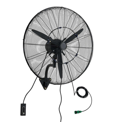 Wall Mount Misting Fan, 30-Inch, Oscillating, IP44