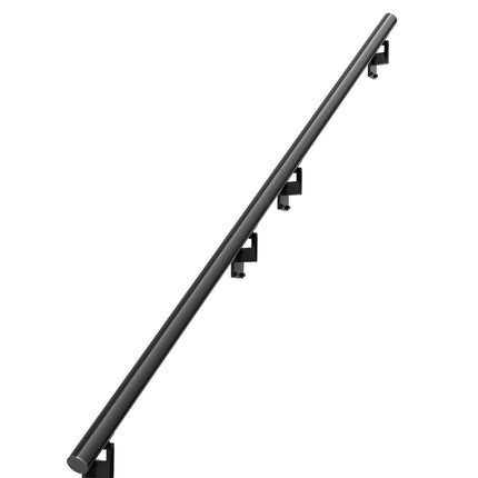Wall Mount Stair Handrail 12 Ft Aluminum, 440 Lb Kit