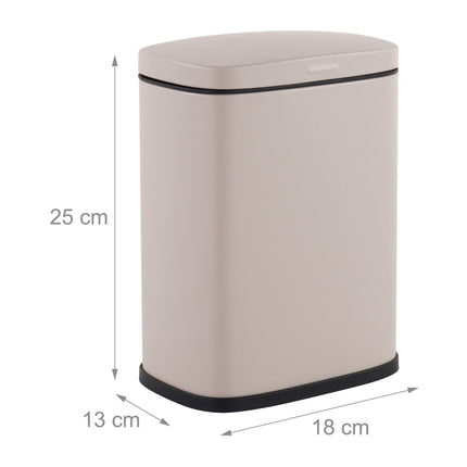 Badkamerprullenbak voor wandmontage, 3 liter, met softclose deksel