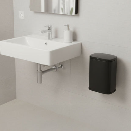Wall-Mounted Bathroom Bin, 3L, Soft-Close Lid