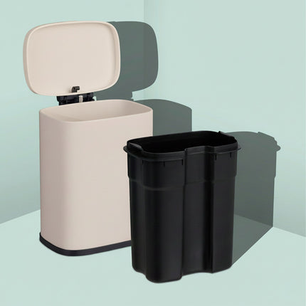 Badkamerprullenbak voor wandmontage, 3 liter, met softclose deksel