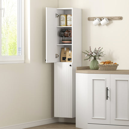 Wall-Mounted Bathroom Cabinet, White MDF, 161 cm