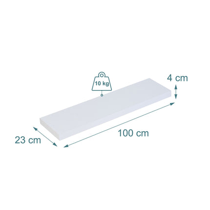 Wall-Mounted Floating Shelf With Metal Bracket