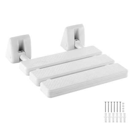 Wall-Mounted Foldable Shower Seat, 100 kg, PP, Aluminum
