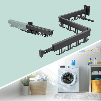 Wall-Mounted Folding Clothes Airer – Rustproof Aluminum