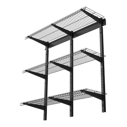 Wall-Mounted Garage Shelving, 3-Tier Steel, 204 kg