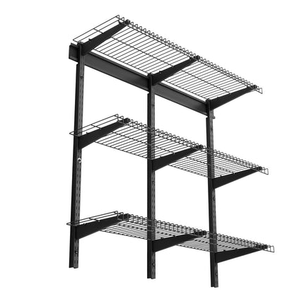 Wall-Mounted Garage Shelving, 3-Tier Steel, 204 kg