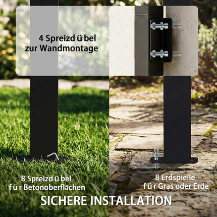 Wall-Mounted Grill Gazebo with UPF50+ PC Roof