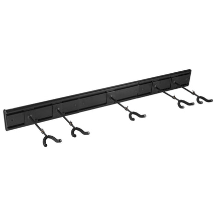 Wall-Mounted Guitar Rack, Holds 5, 270 Rotating Hooks