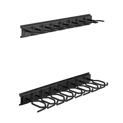 Wall-Mounted Gun Rack, 8-Slot Steel Rifle Shotgun